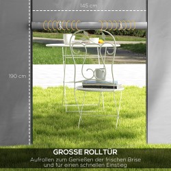 Puutarhateltan sivuseinät 3x3 m / 3x6 m, 2 kpl, ikkunat ja oviaukot, oxfordpolyesteri, vaaleanharmaa