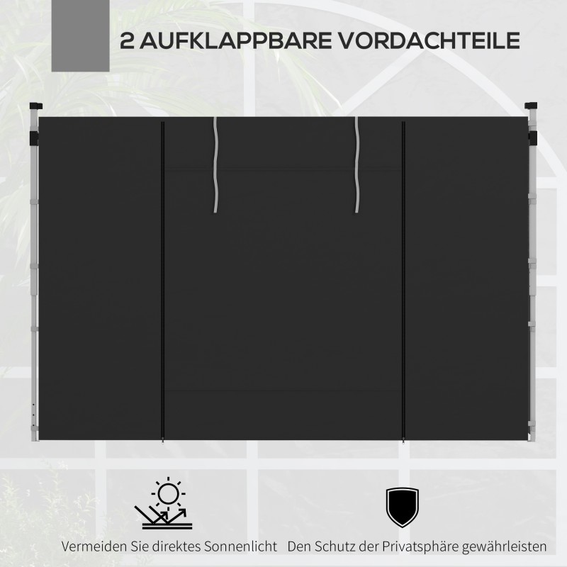 Sivuseinät pihatelttaan 3 x 3 m / 3 x 6 m, 2 kpl, Oxford-polyesteri, musta