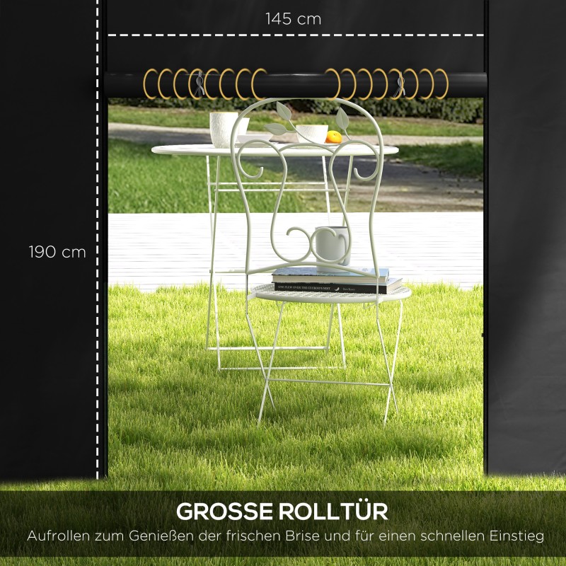 Sivuseinät pihatelttaan 3 x 3 m / 3 x 6 m, 2 kpl, Oxford-polyesteri, musta