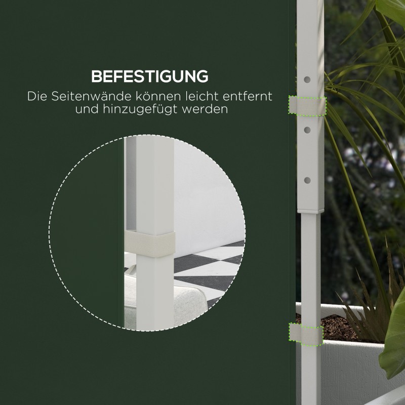 Puutarhateltan seinät 3x3 m / 3x6 m, 2 kpl, 210D Oxford-polyesteri, vihreä