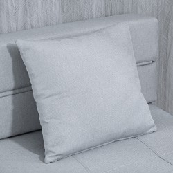 Lepotuoli vuodeominaisuudella 2-in-1, poly-puuvilla, 70 x 70 x 61 cm, vaaleanharmaa, tyyny mukana