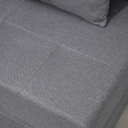 Lepotuoli ja vierasvuode, poly-puuvilla, 70 x 70 x 61 cm, tummanharmaa