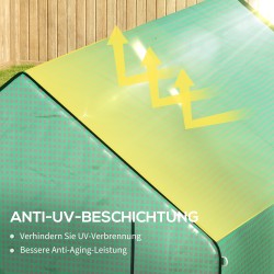 Kasvihuoneen suojapeite PE 140 x 213 x 190 cm vihreä sopii kasvihuoneeseen 845-411V02