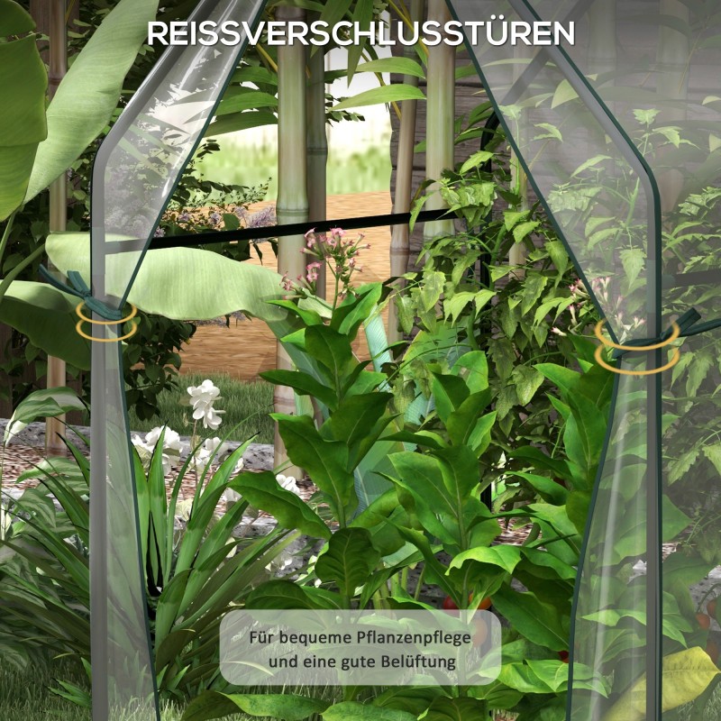 Kasviteltta / minikasvihuone köynnöskasveille 90 x 90 x 145 cm läpinäkyvä/musta teräs ja muovi