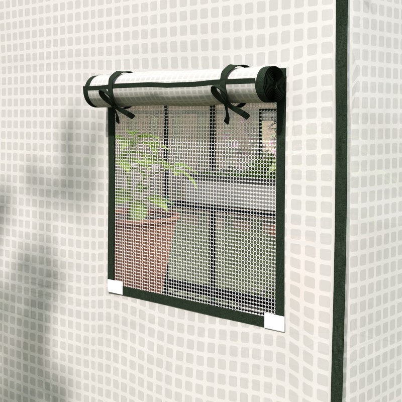 Kasvihuoneen suojapeite kasvitunneliin PE-muovia 140 x 143 x 190 cm valkoinen