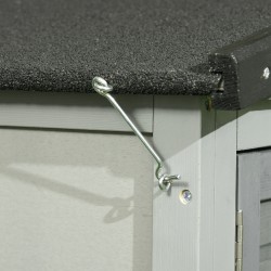 Pieneläinhäkki ulkokäyttöön marsuille ja kaneille, puuta, 150 x 52 x 68 cm, harmaa