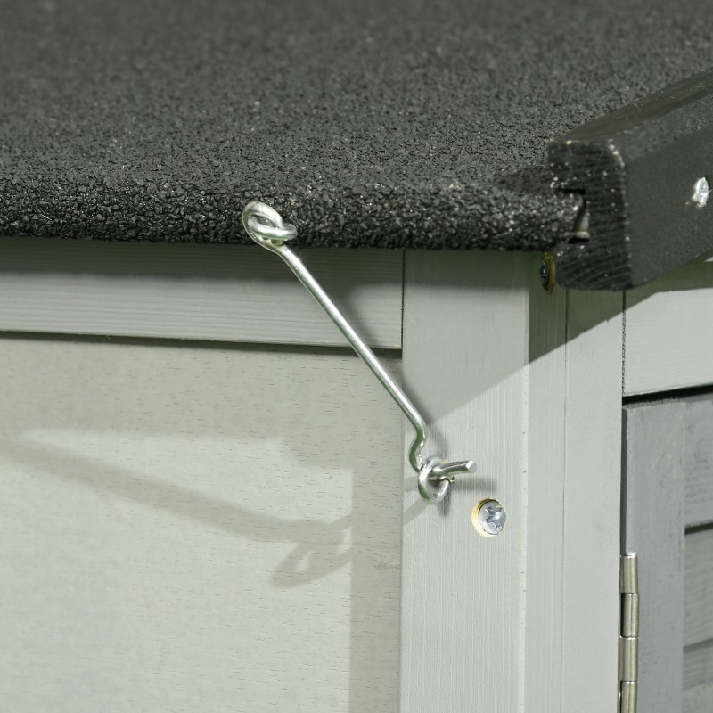 Pieneläinhäkki ulkokäyttöön marsuille ja kaneille, puuta, 150 x 52 x 68 cm, harmaa