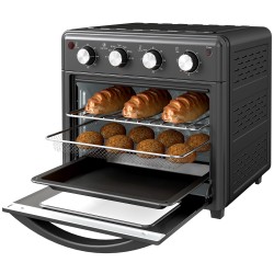 Minibackofen kiertoilma airfryer uuni 30 l 7 ohjelmaa 90 230 C musta