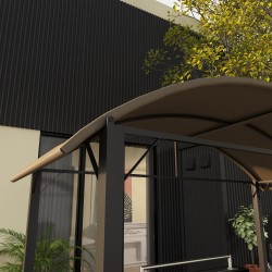 Grillikatos ulkokäyttöön, teräsrunko ja polyesterikatto, 233 x 110 x 235 cm, khaki