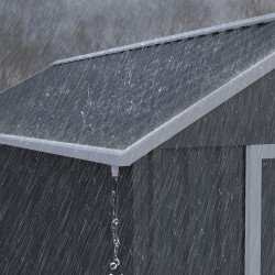 Metallinen pihavarasto puutarhatyökaluille 259x172x222 cm harmaa/valkoinen