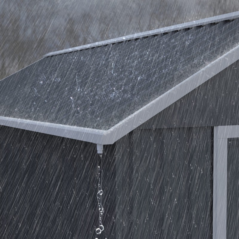 Metallinen pihavarasto puutarhatyökaluille 259x172x222 cm harmaa/valkoinen