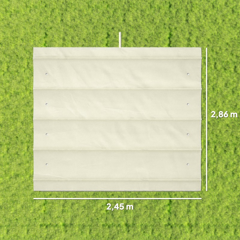 Paviljongin vaihtokate 2,85 x 2 m, polyesteri, kermanvalkoinen