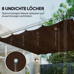 Paviljongin vaihtokate ulkokäyttöön polyesteri 2,85 x 2 m kahvi