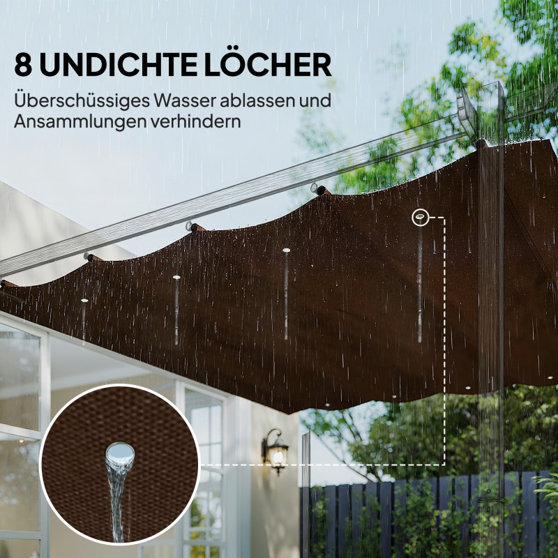 Paviljongin vaihtokate ulkokäyttöön polyesteri 2,85 x 2 m kahvi