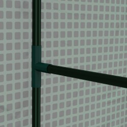 Pieni kasvihuone puutarhatunneli, 2 osastoa, teräs ja PE-muovi, 100 x 80 x 150 cm, vihreä