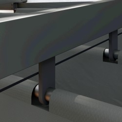 Seinään kiinnitettävä pergola terassille 3 x 3 m, teräs/alumiini, säädettävä katto, tummanharmaa