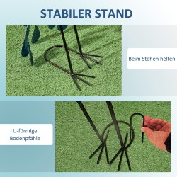 Puutarhakoriste pihalintu teräs 25 x 29 x 59 cm monivärinen