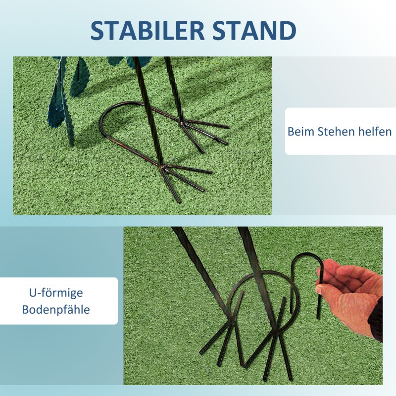Puutarhakoriste pihalintu teräs 25 x 29 x 59 cm monivärinen