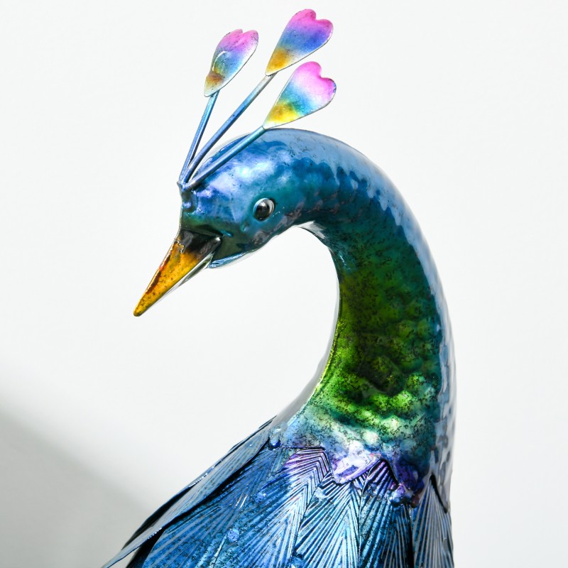 Puutarhakoriste pihalintu teräs 25 x 29 x 59 cm monivärinen