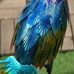 Puutarhakoriste pihalintu teräs 25 x 29 x 59 cm monivärinen