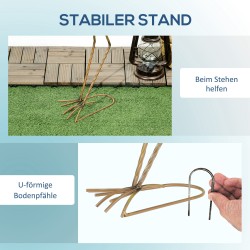 Puutarhakoriste kurkiveistossetti ulkokäyttöön, teräs, 2 kpl, 26 x 15 x 74 cm, sininen/valkoinen/harmaa