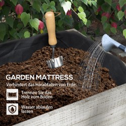 Viljelylaatikko kaapilla ja pyörillä, kuusipuu, 110x50x95 cm, 131 l, valkoinen käytetty look