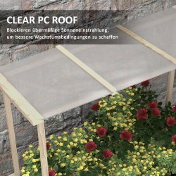 Viljelylaatikko katolla ulkokäyttöön, kuusipuuta, 110 x 60 x 152 cm, 160 l, luonnonvärinen