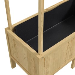 Viljelylaatikko katolla ulkokäyttöön, kuusipuuta, 110 x 60 x 152 cm, 160 l, luonnonvärinen