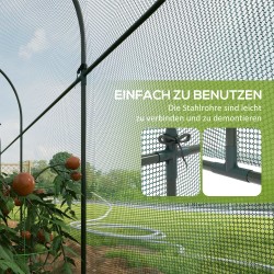 Kasvisuoja verkolla ja metallirungolla 300 x 100 x 150 cm vihreä