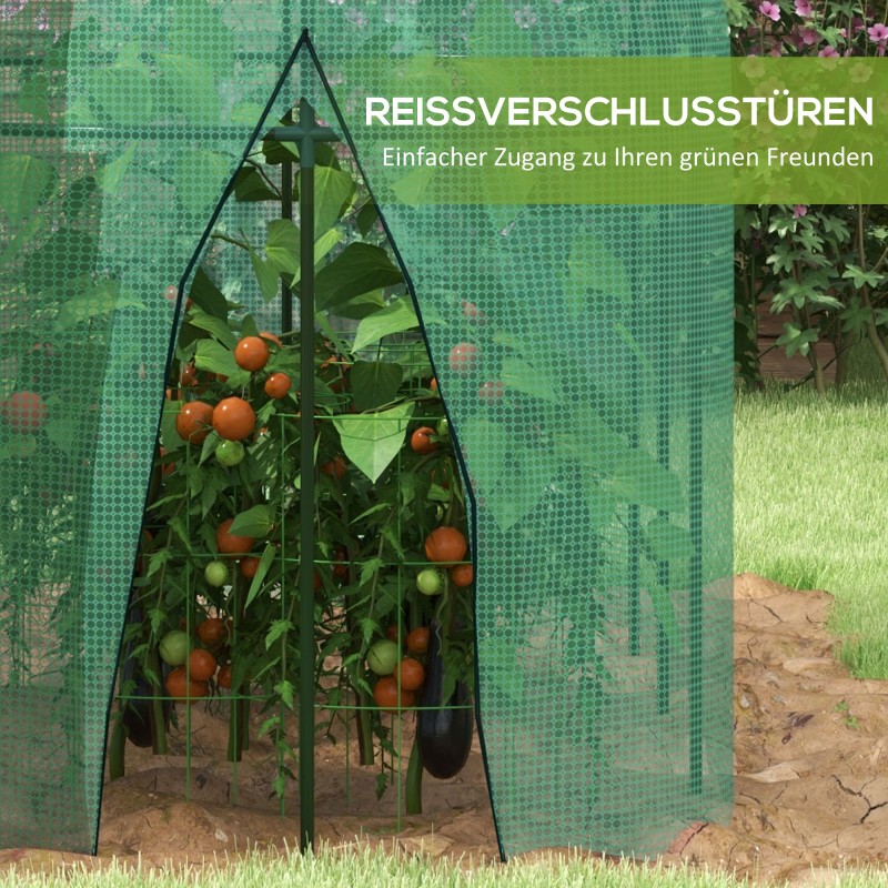 Kasvisuoja verkolla ja metallirungolla 300 x 100 x 150 cm vihreä