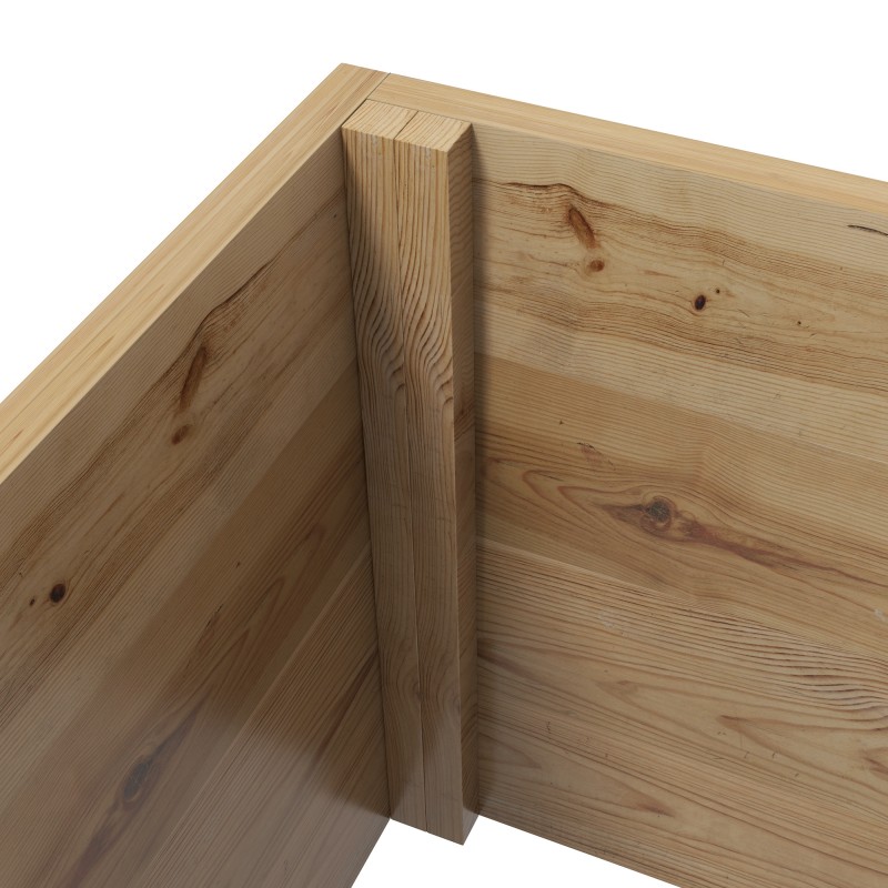 Puinen istutuslaatikko ritilällä ja katoksella, kuusipuu, 160 x 55 x 183 cm, luonnonväri