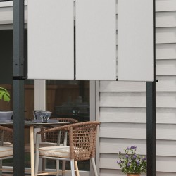 Terassikatos pergola teräsrungolla 3 x 3,5 m tummanharmaa, säänkestävä