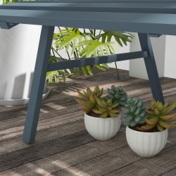 PuutarhapenkkI kahdelle, alumiini, 123 x 67 x 79 cm, sininen