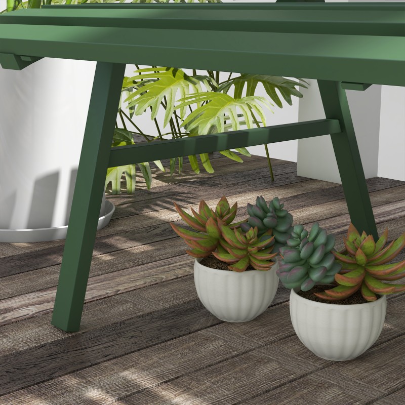 Puutarhan ulkopenkki 2 hengelle, alumiini, 123 x 67 x 79 cm, vihreä