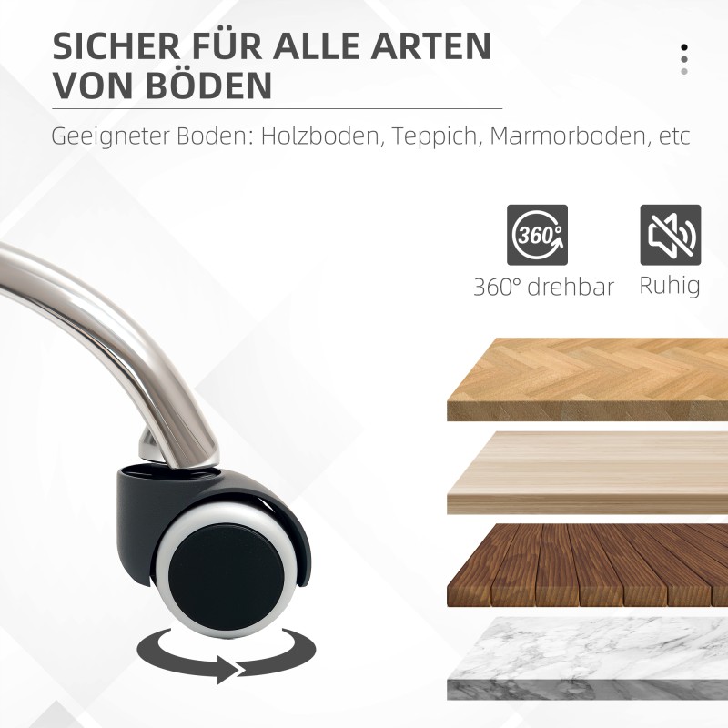 Työtuoli toimistoon ilman käsinojia, plüsch-verhoilu, 48 x 53 x 80–90 cm, vaaleanpunainen