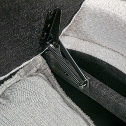 Säilytyspenkki eteiseen teddy-sametti, 105 x 44 x 45,5 cm, creme/beige