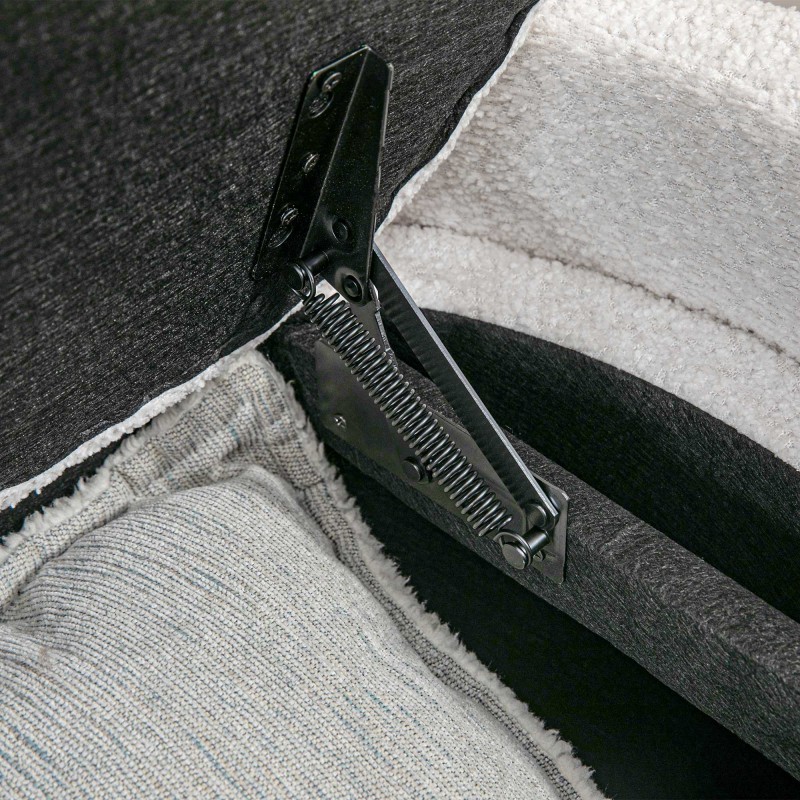 Säilytyspenkki eteiseen teddy-sametti, 105 x 44 x 45,5 cm, creme/beige