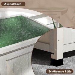 Puinen ulkosäilytyskaappi pihatyökaluille 110 x 55 x 117 cm, vaaleanharmaa