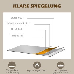 Seinäpeili kaareva ikkunaoptinen 65 x 110 cm alumiinikehys musta