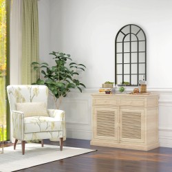 Seinäpeili kaareva ikkunaoptinen 65 x 110 cm alumiinikehys musta