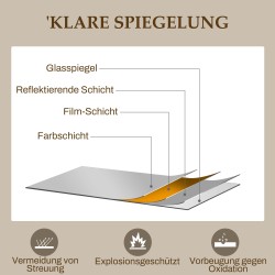 Seinäpeili kaari-ikkunamalli metallikehys 110 x 65 cm kulta