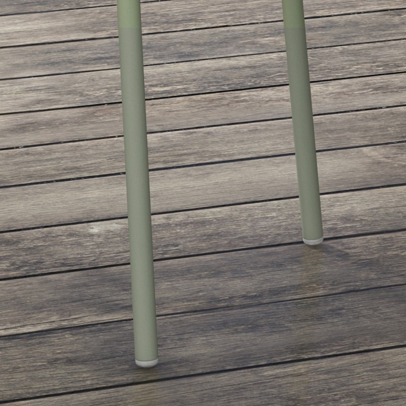 Puutarhatuoli ulkokäyttöön 4 kpl, teräs ja muovi, kantavuus 120 kg, vihreä