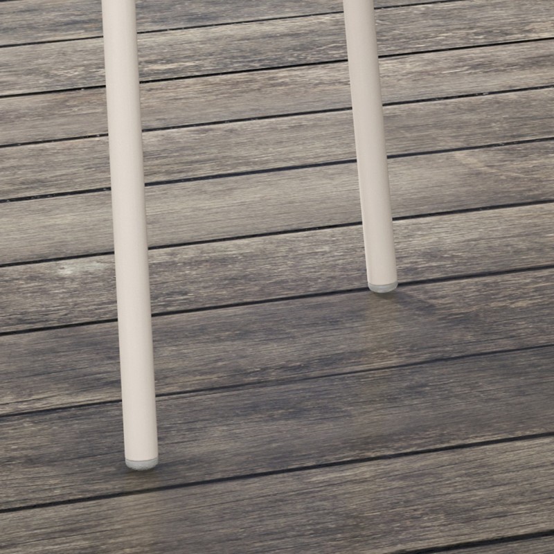 Ulkotuolit terassille 4 kpl, teräs ja muovi, 59 x 55 x 84 cm, harmaa