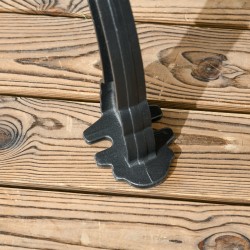 Puutarhapenkki 2 hengelle ulkokäyttöön, valualumiini ja puu, 120 x 64 x 79 cm, teak