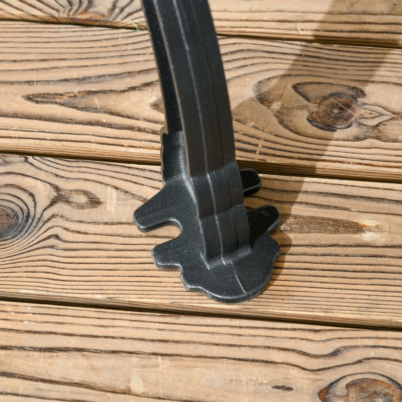 Puutarhapenkki 2 hengelle ulkokäyttöön, valualumiini ja puu, 120 x 64 x 79 cm, teak