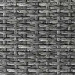 Pihakalustesetti 3-osainen, teräs ja polyrottinki, 2 taittotuolia ja pyöreä pöytä, harmaa