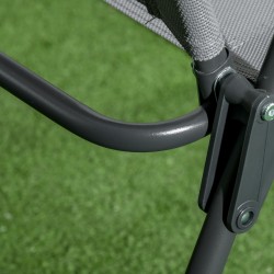 Ulkobistrosetti parvekkeelle 3-osainen teräs/lasipöytä ja 2 taittotuolia, vaaleanharmaa