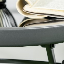 Bistrosetti ulkokäyttöön 3-osainen metallia ja lasia taitettava ruskea