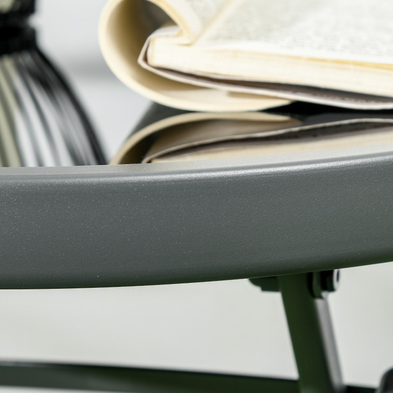 Bistrosetti ulkokäyttöön 3-osainen metallia ja lasia taitettava ruskea