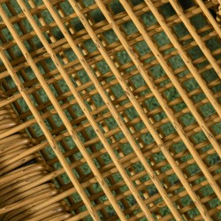 Polyrottinki puutarhatuoli ja rahi, säädettävä selkänoja, pehmusteet, vaalea ruskea/harmaa/musta